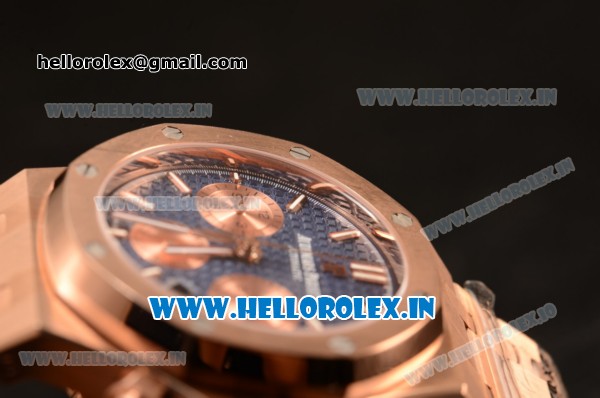 Audemars Piguet Royal Oak Chrono Full Rose Gold With Blue Dial 7750 Automatic 26331OR.OO.1220OR.01 - Click Image to Close